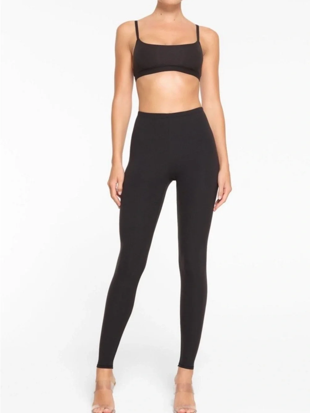 SKIMS - High-Rise Black Stretch Leggings